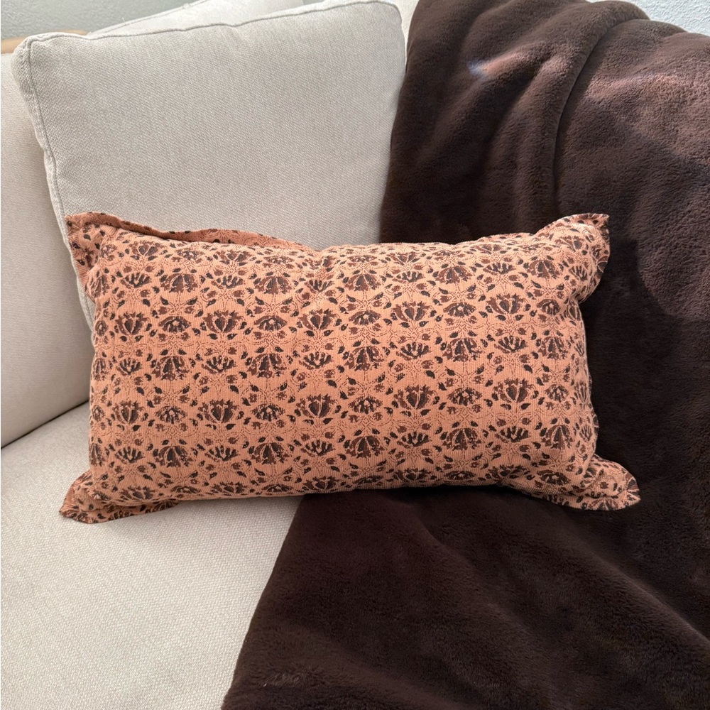West Elm Terracotta Patterned Pillow Set